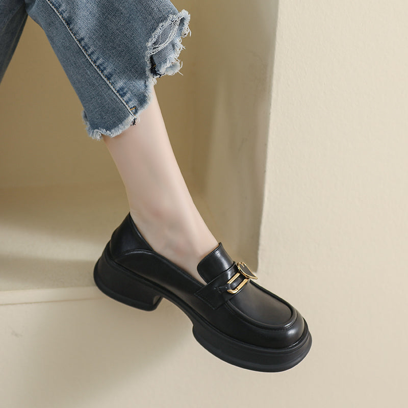 Women Stylish Casual Thick Soled Loafers-RAIIFY