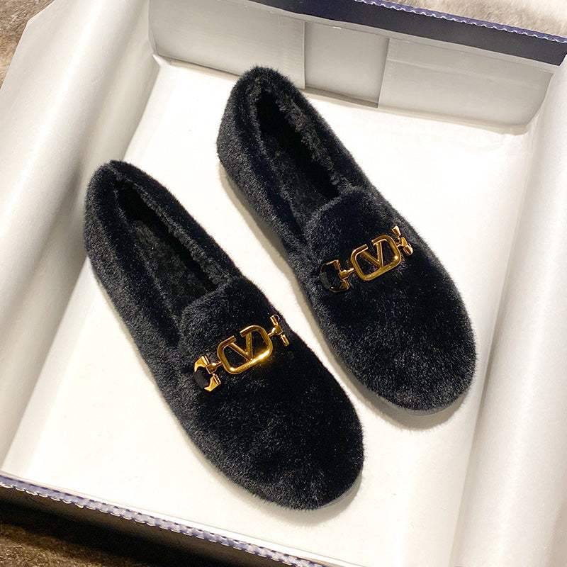 Women Fashion Winter Furred Casual Shoes-RAIIFY