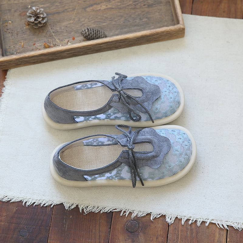 Women Retro Mesh Summer Casual Canvas Shoes-RAIIFY