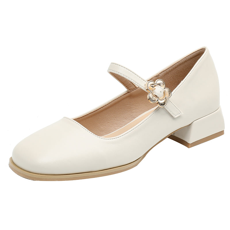 Women Casual Solid Soft Chunky Heel Pumps-RAIIFY