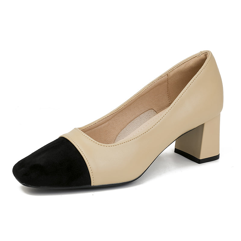 Women Fashion Minimalist Mid Heel Dress Pumps-RAIIFY