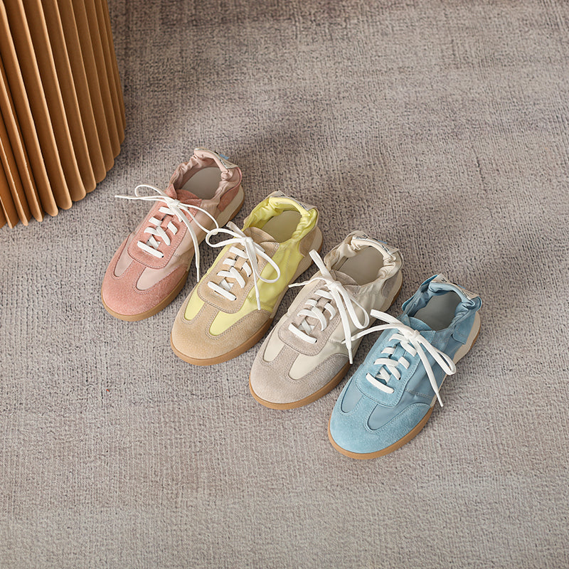 Women Patchwork Leather Comfort Soft Casual Shoes-RAIIFY