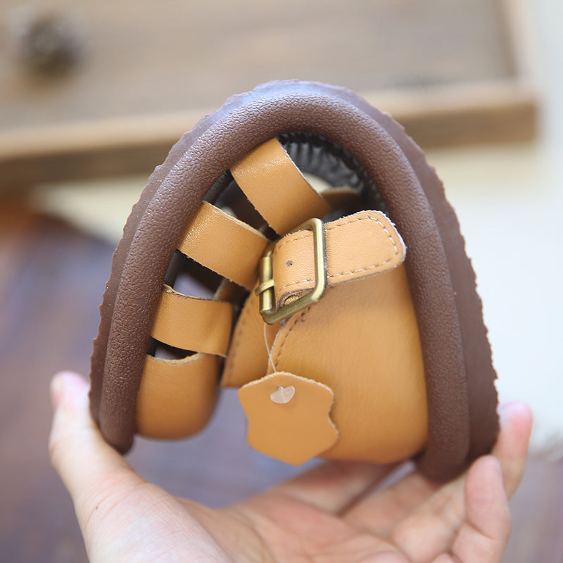 Women Retro Plaited Leather Flat Casual Summer Sandals-RAIIFY