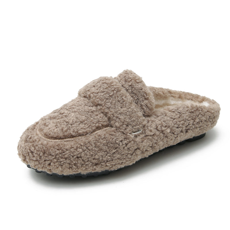 Women Minimalist Casual Winter Fur Slippers-RAIIFY