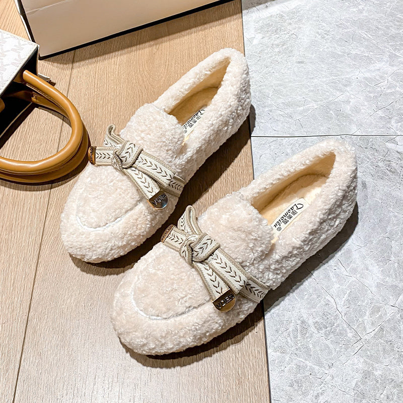 Women Fashion Casual Soft Flat Fur Shoes-RAIIFY