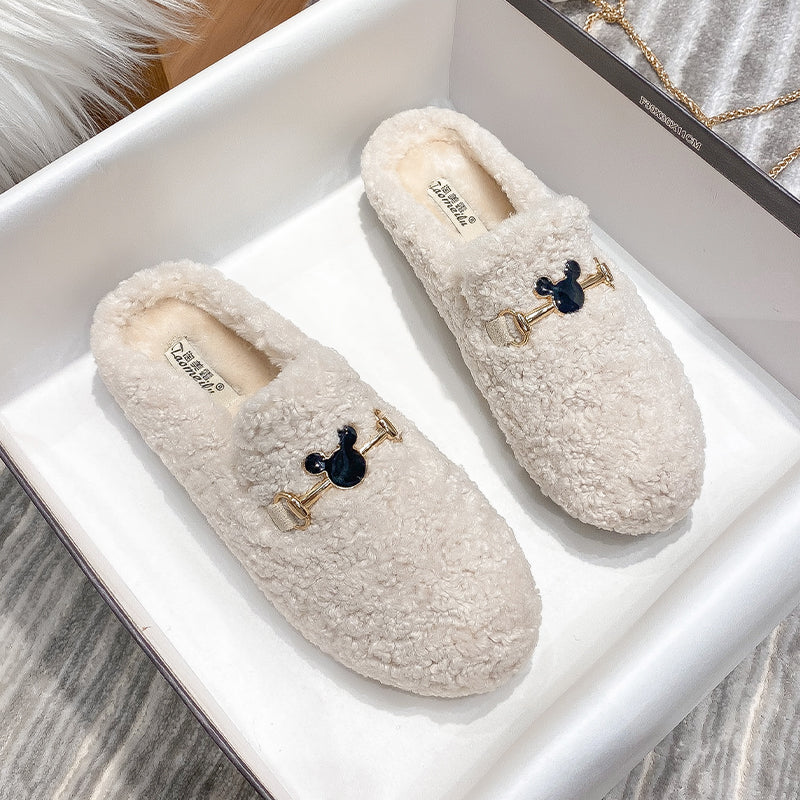 Women Stylish Casual Comfort Winter Fur Slippers-RAIIFY