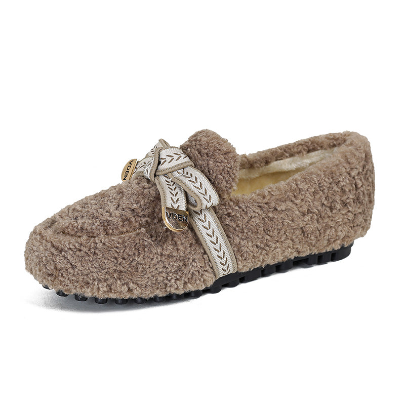 Women Fashion Casual Soft Flat Fur Shoes-RAIIFY