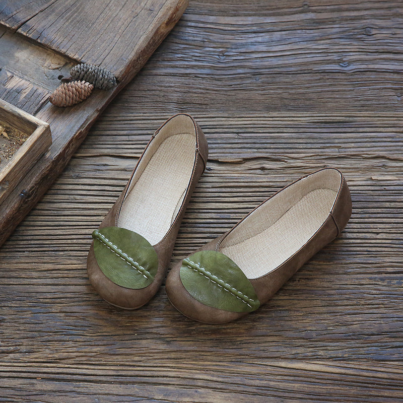 Women Retro Casual Soft Handmade Flats-RAIIFY