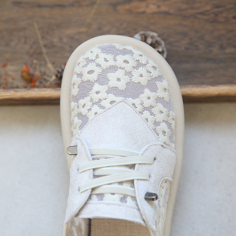 Women Retro Summer Canvas Mesh Casual Shoes-RAIIFY