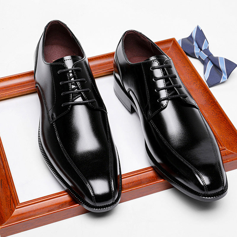 Men CLassic Pointed Toe Cowhide Oxford Shoes-RAIIFY