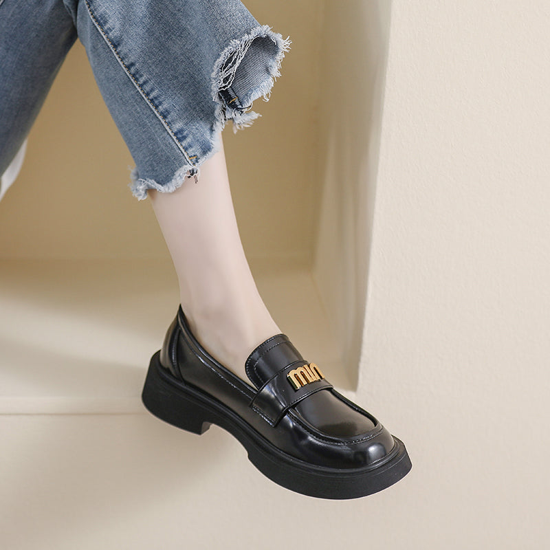 Women Retro Casual Metal Soft Loafers-RAIIFY
