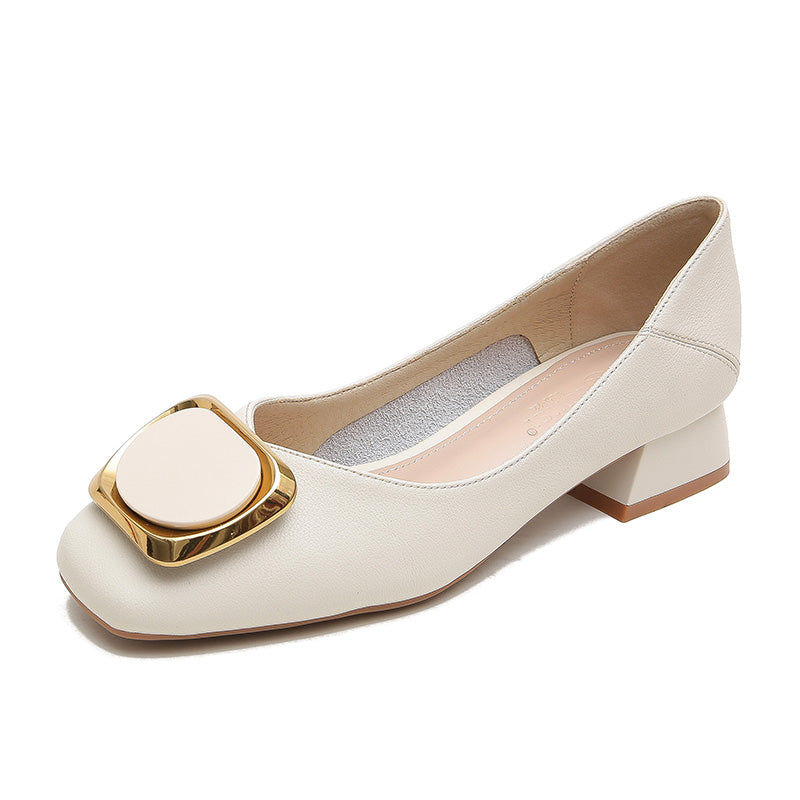 Women Fashion Cowhide Pumps Dress Shoes-RAIIFY