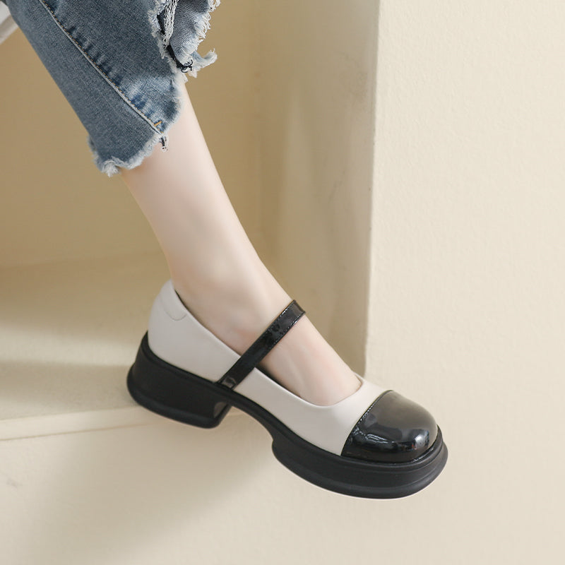 Women Fashion Casual Thick Soled Mary Jane Shoes-RAIIFY