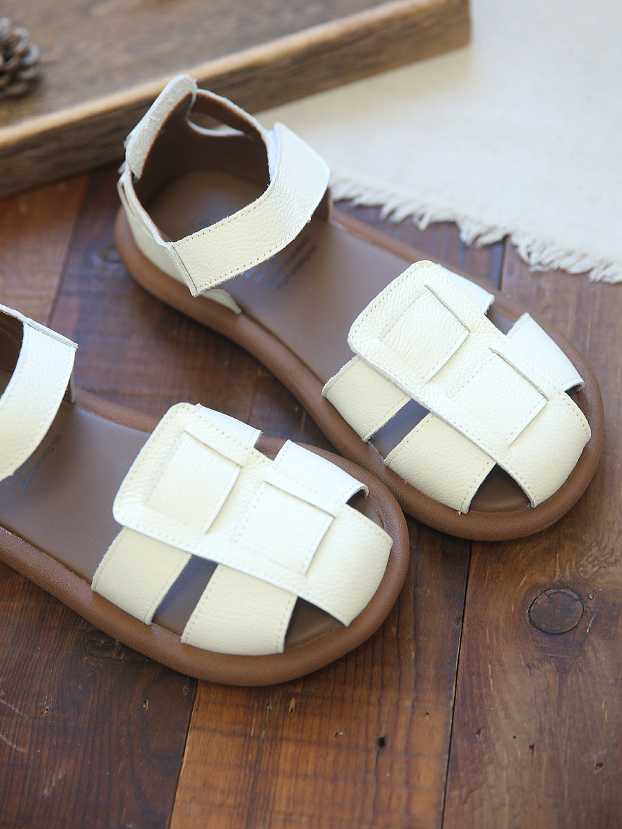 Women Summer Casual Leather Soft Sandals-RAIIFY