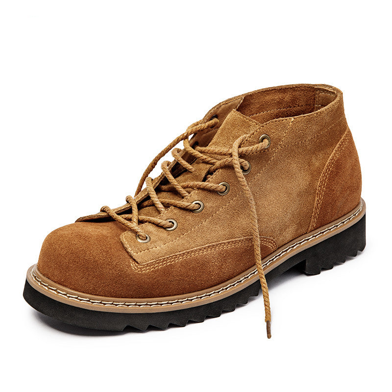 Men Retro Suede Leather Flat Casual Ankle Boots-RAIIFY