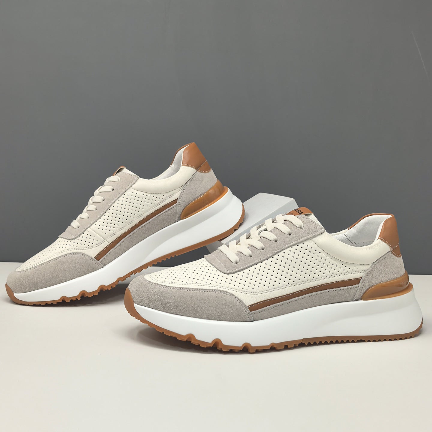Men's Fashion Breathable Leather Casual Sneakers-RAIIFY