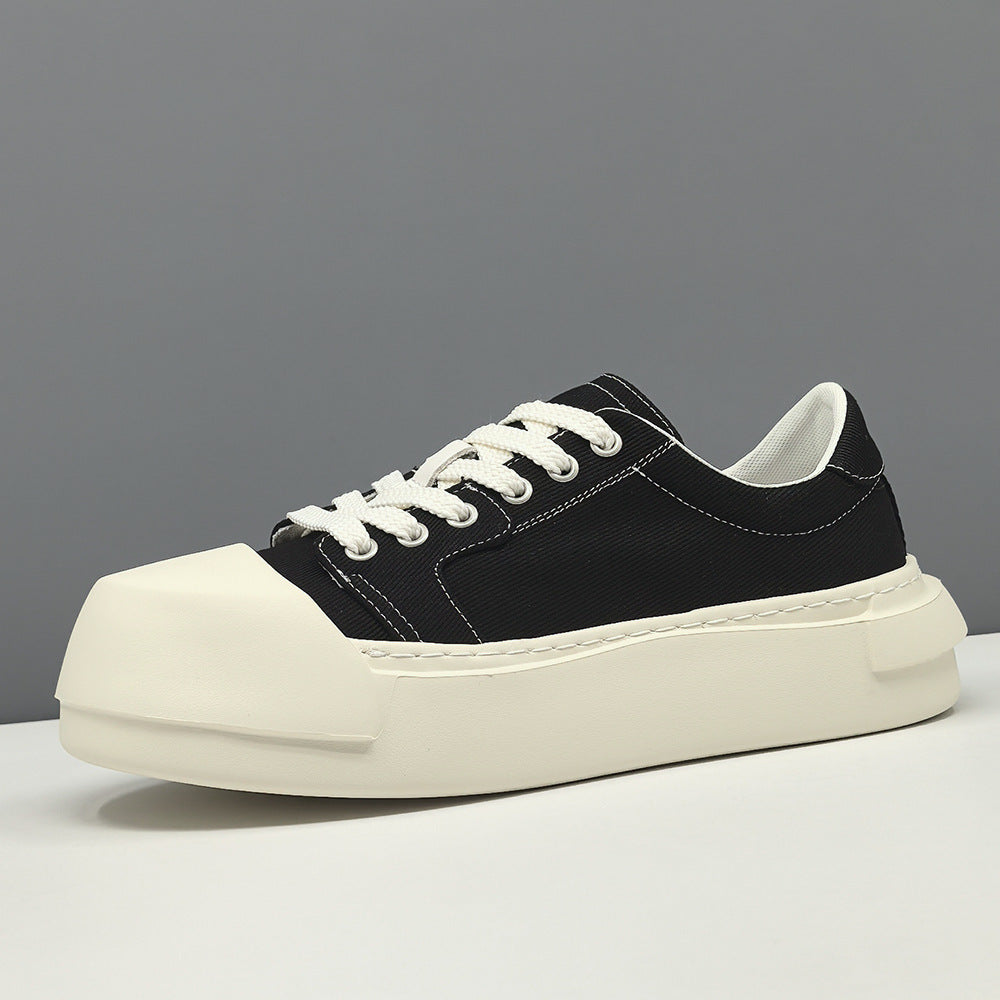 Men Minimalism Plain Canvas Flat Casual Shoes-RAIIFY