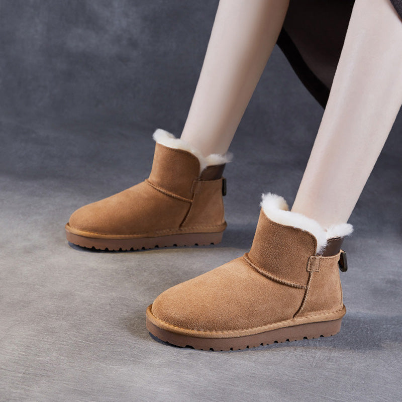 Women Minimalism Fashion Suede Casual Furred Shoes-RAIIFY