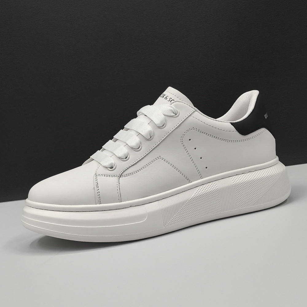 Men Fashion Leather Casual Court Sneakers-RAIIFY