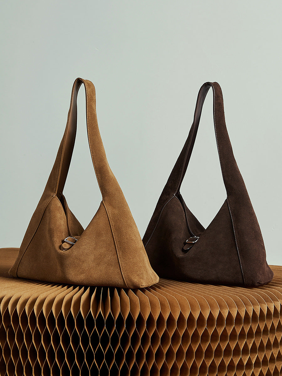 Women’s Suede Leather Vintage Shoulder Bag-RAIIFY