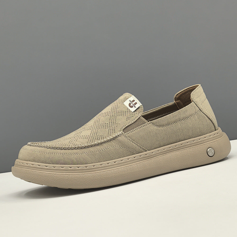 Men Minimalism Breathable Canvas Casual Loafers-RAIIFY