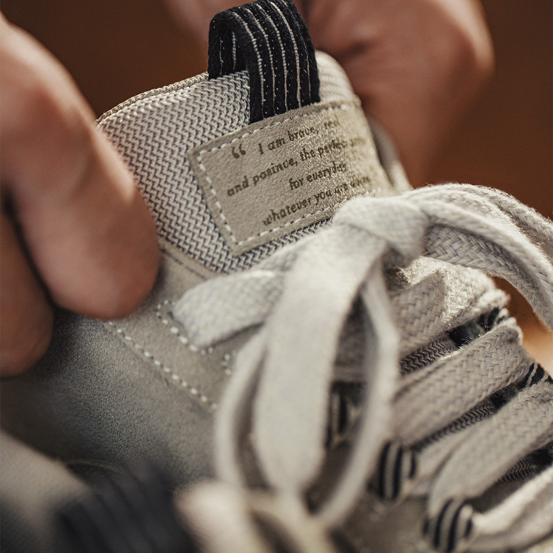 Men's Low Top Casual Leather Skate Shoes-RAIIFY