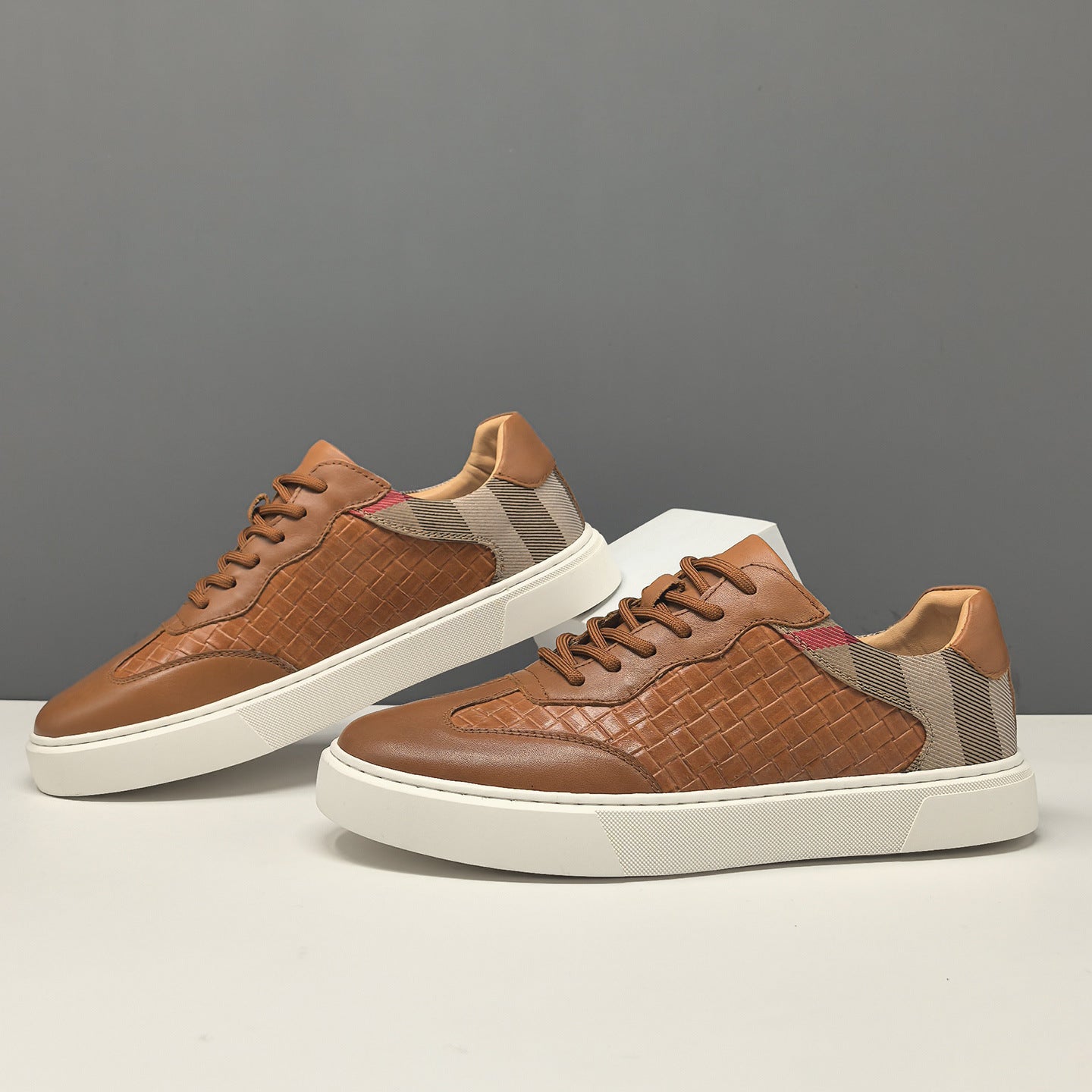 Men's Stylish Leather Flat Casual Shoes-RAIIFY