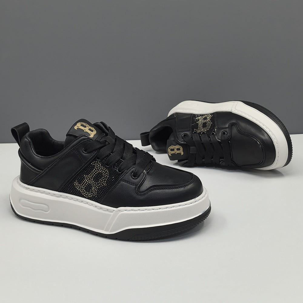 Men Fashion Casual Leather Court Sneakers-RAIIFY