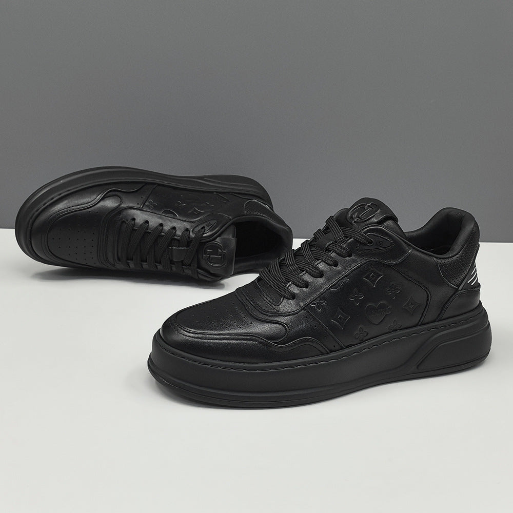 Men Fashion Beathable Leather Casual Court Sneakers-RAIIFY