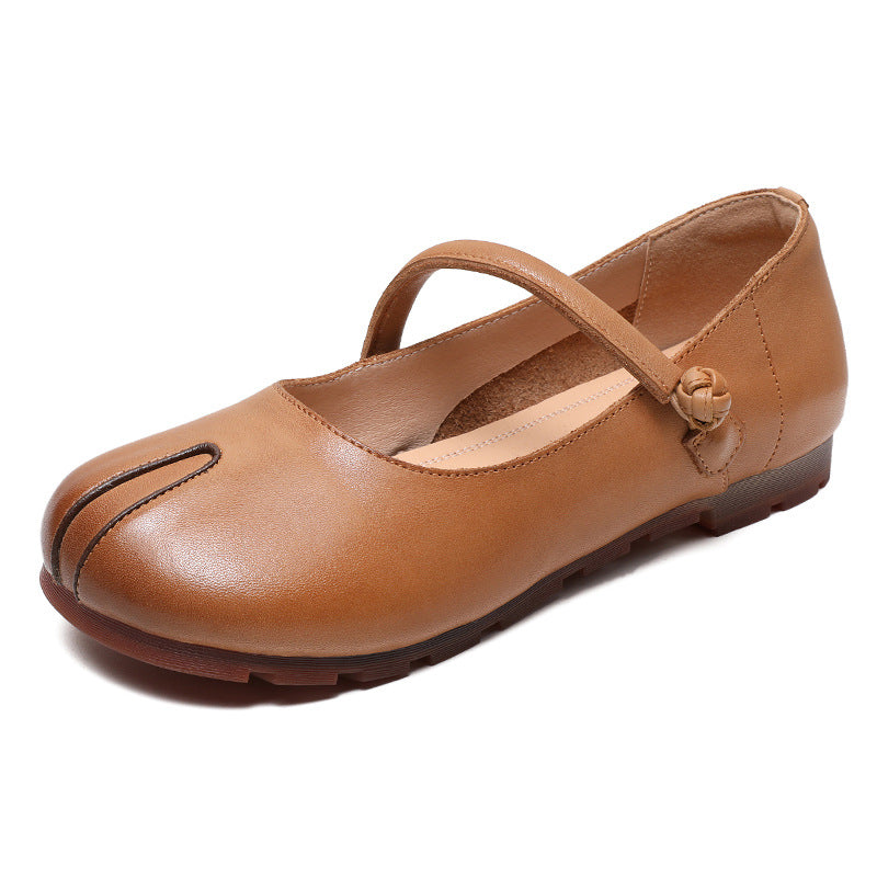 Women Retro Leather Handmade Soft Casual Shoes-RAIIFY