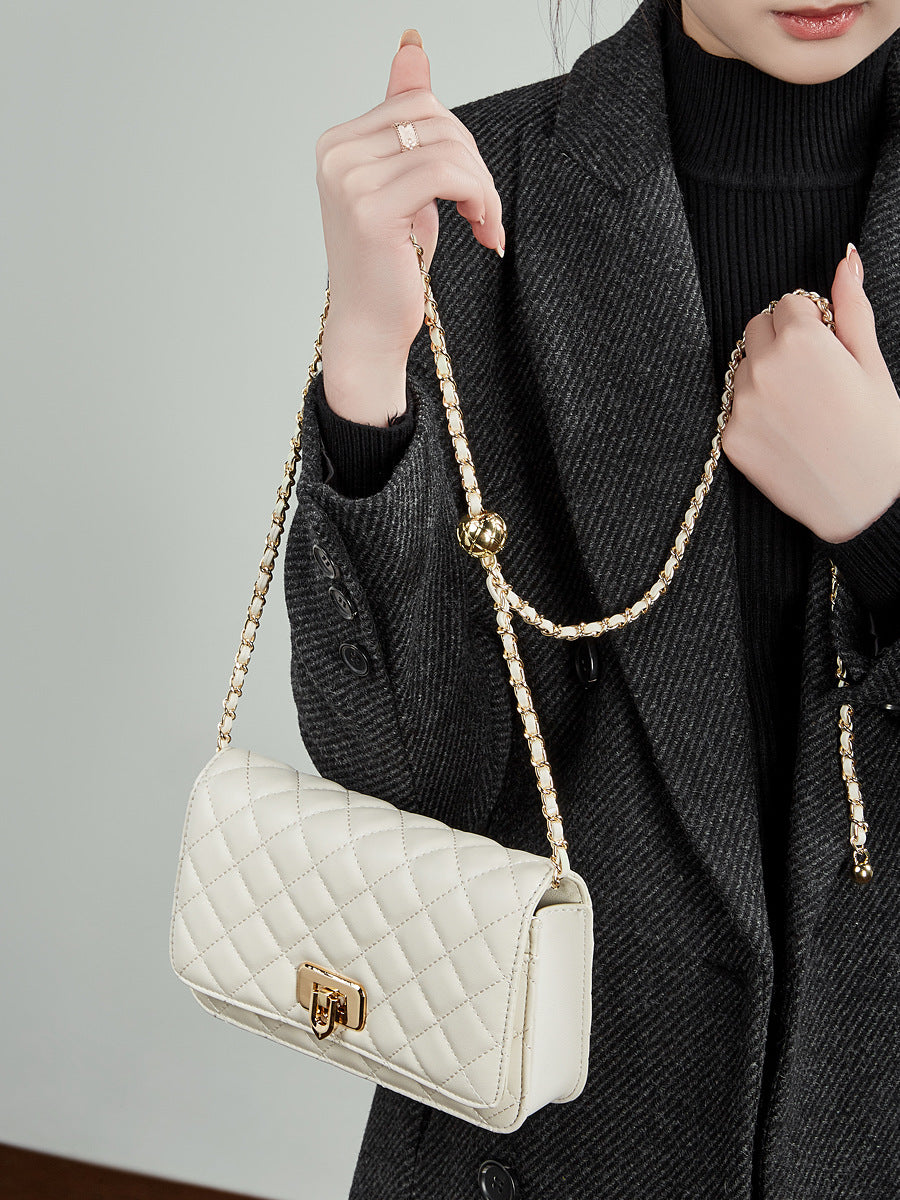 Women's Fashion Leather Quilted Mini Crossbody Bag-RAIIFY