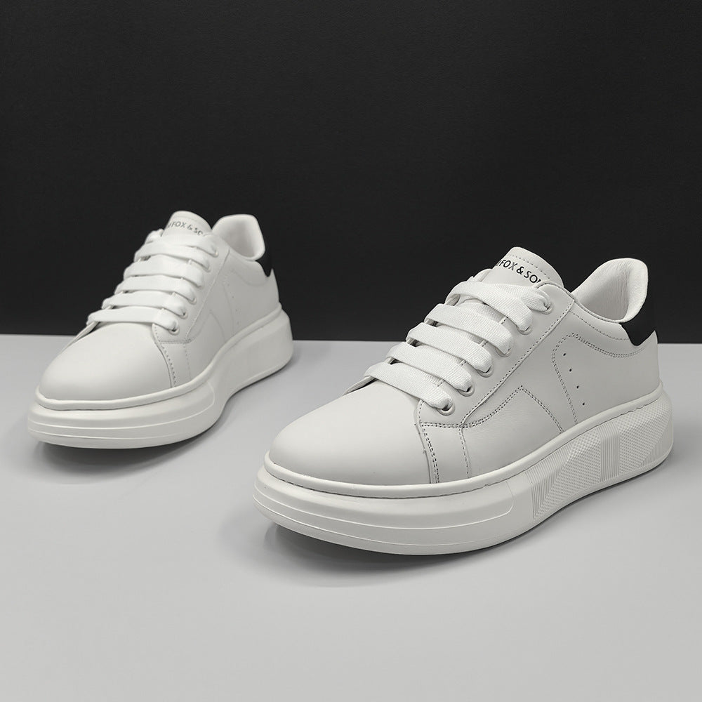 Men Fashion Leather Casual Court Sneakers-RAIIFY