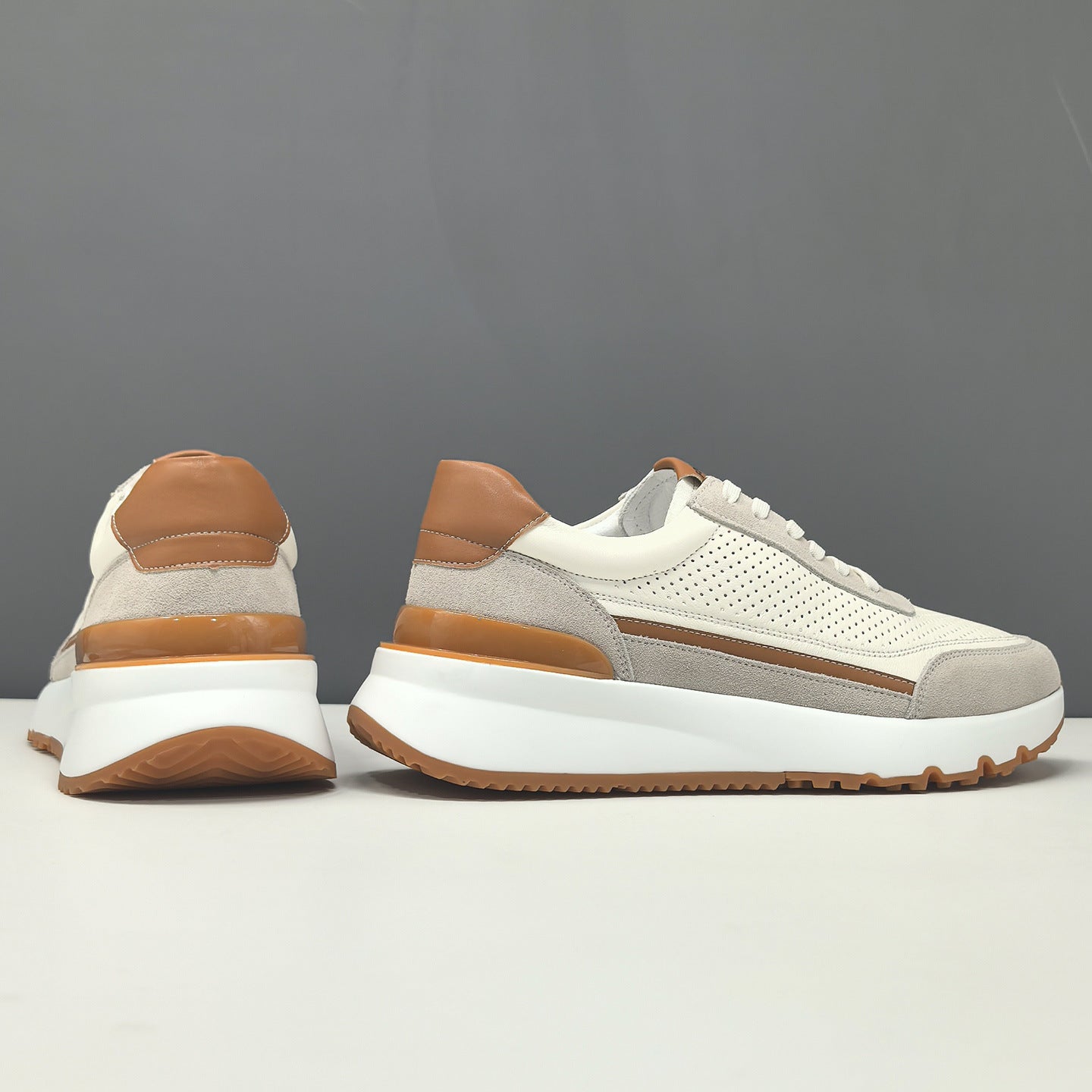 Men's Fashion Breathable Leather Casual Sneakers-RAIIFY