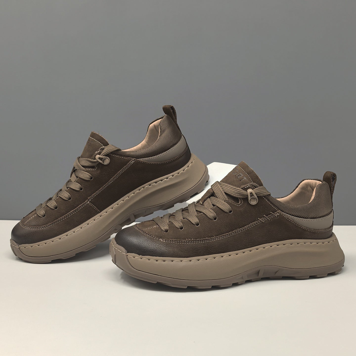 Men's Retro Quilted leather Low Top Casual Shoes-RAIIFY