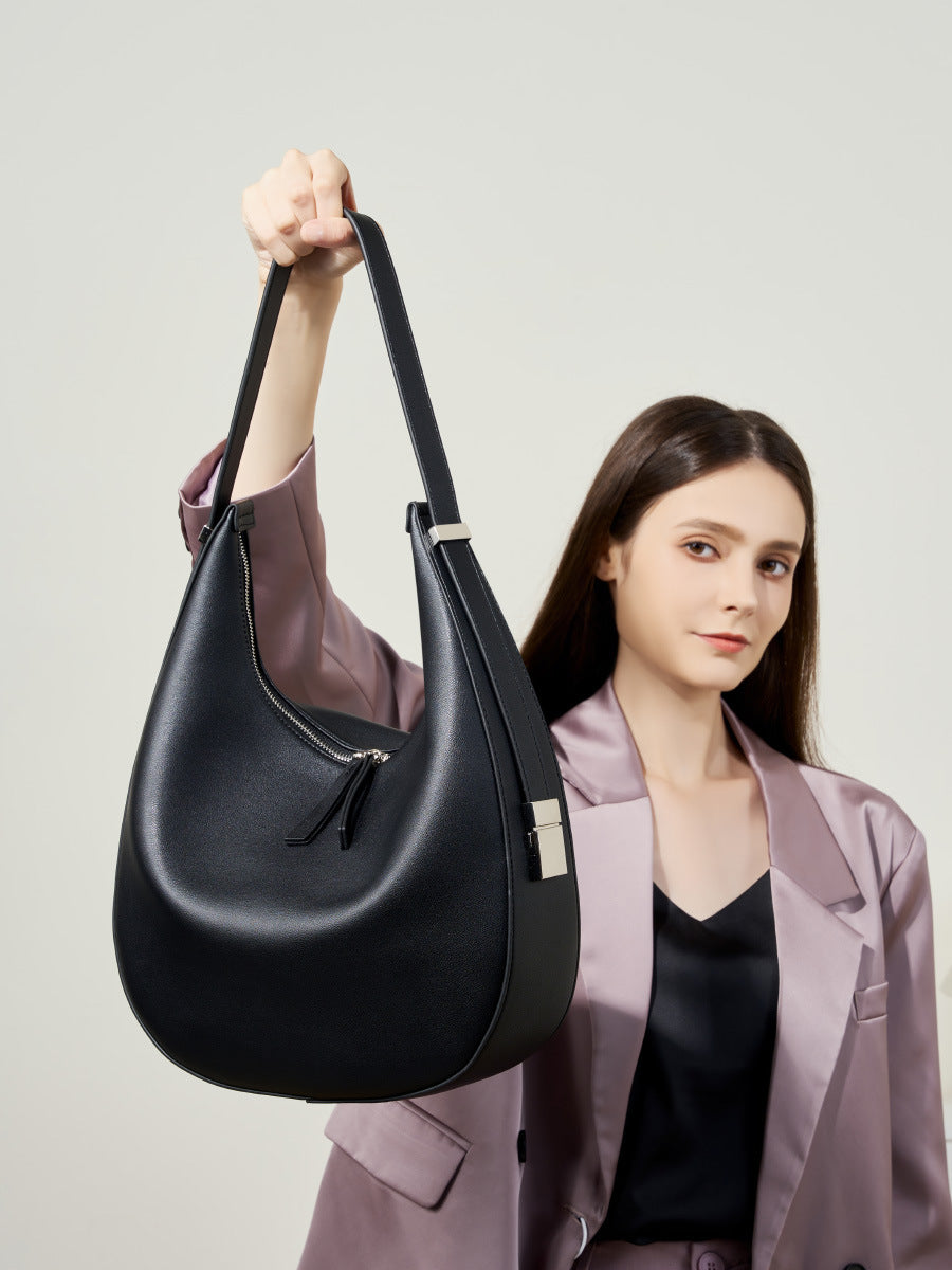 Women Fashion Minimalism Leather Shoulder Bag-RAIIFY