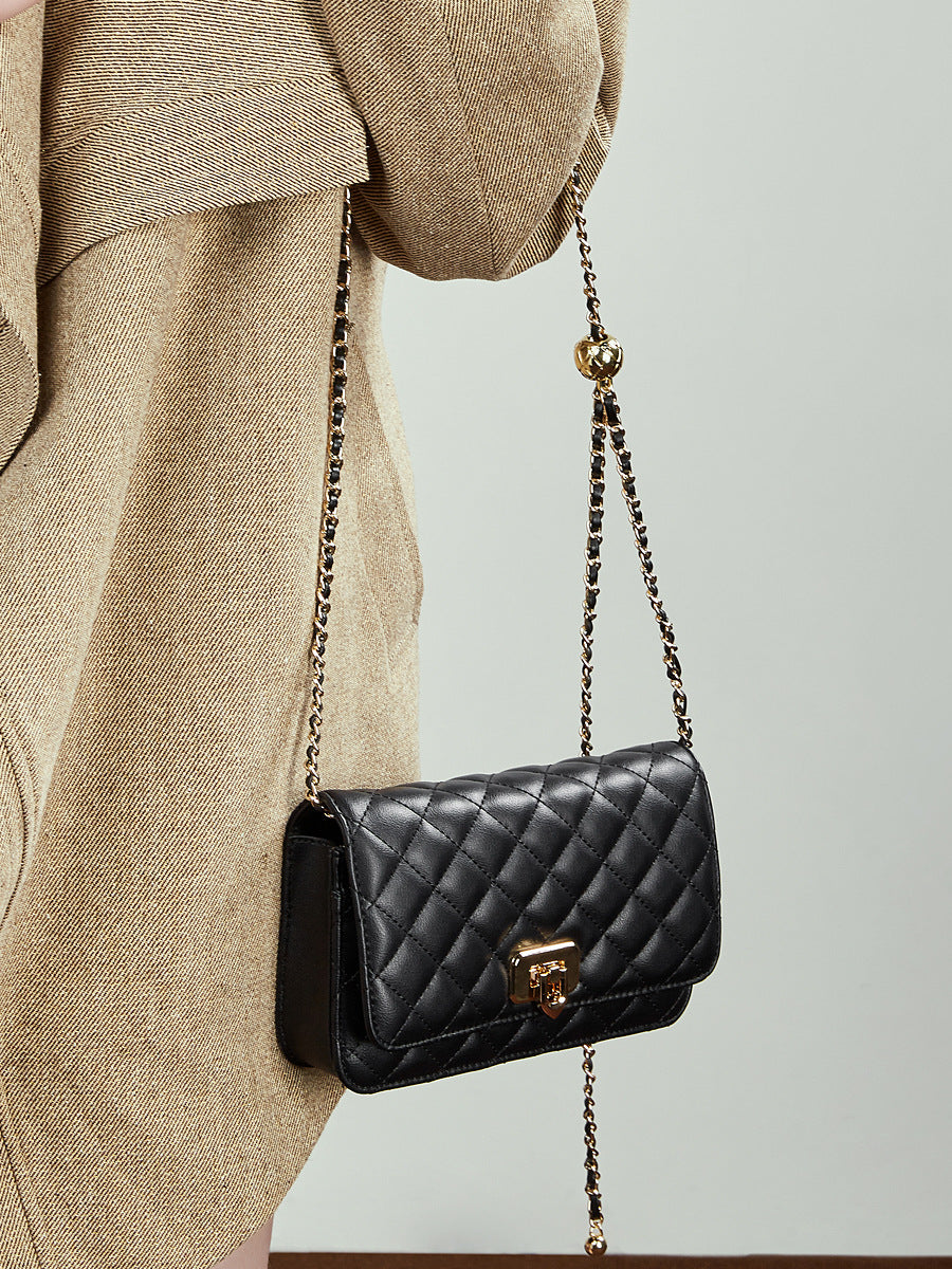 Women's Fashion Leather Quilted Mini Crossbody Bag-RAIIFY