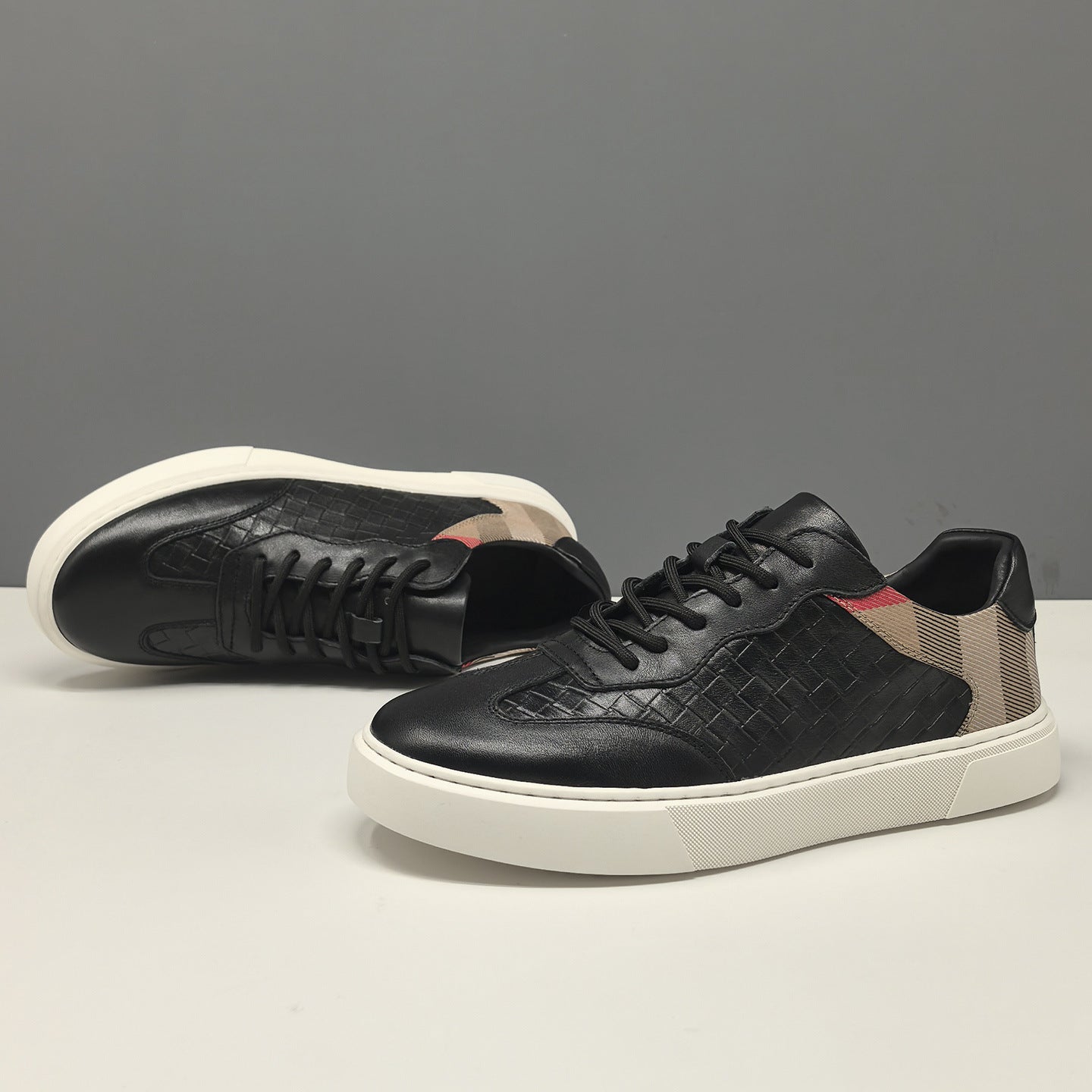 Men's Stylish Leather Flat Casual Shoes-RAIIFY