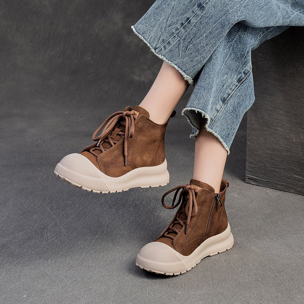 soft leather lace up ankle boots