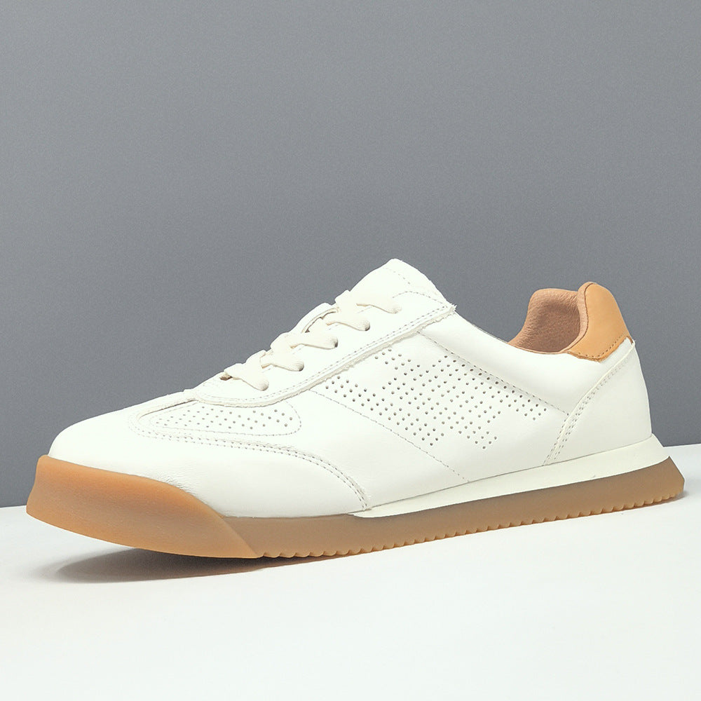 Men's Minimalism Quilted Breathable Leather Casual Shoes-RAIIFY