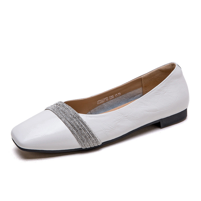 Women Stylish Comfort Leather Work Casual Flats-RAIIFY