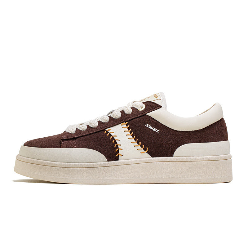Men's Fashion Patchwork Suede Flat Casual Sneakers-RAIIFY