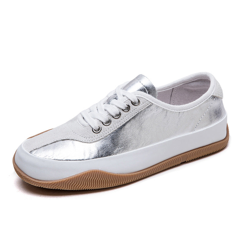 Women Fashion Color Matching Leather Casual Shoes-RAIIFY