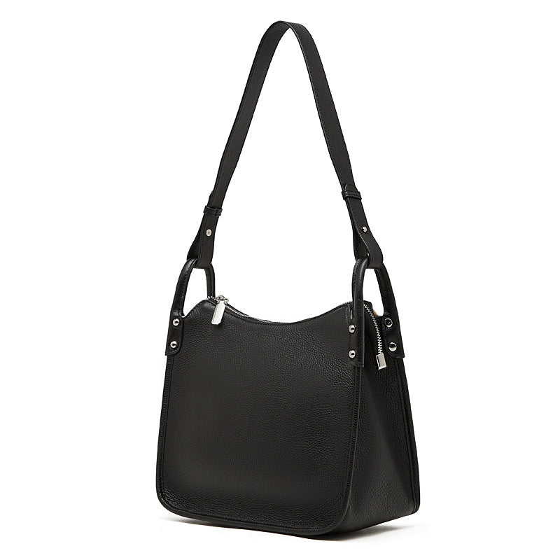 Women's Top-Grain Leather Hobo Tote Crossbody Bag-RAIIFY