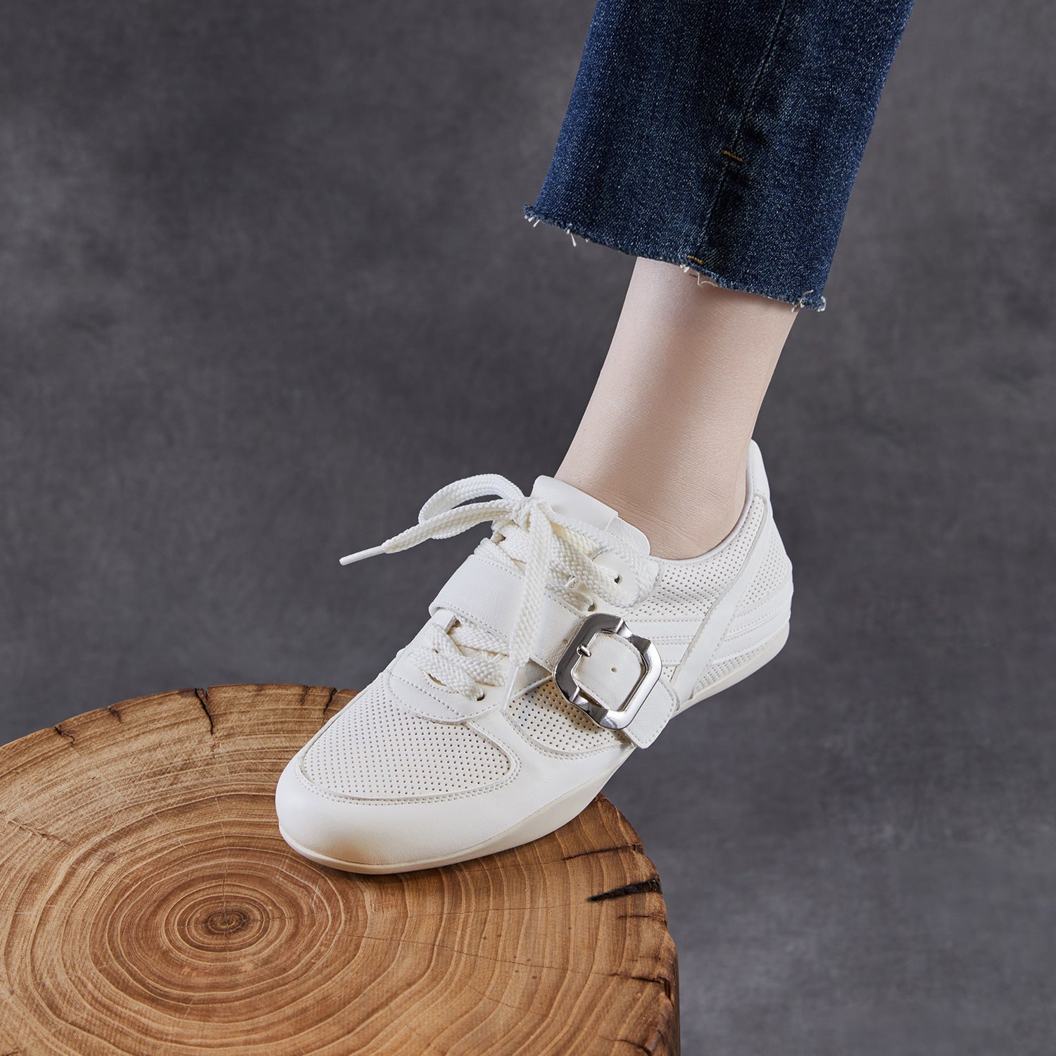 Women's Minimalist Hollow Breathable Flat Casual Shoes-RAIIFY