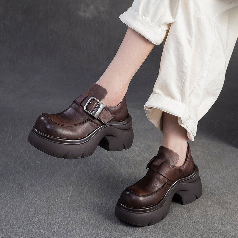 Women's Vintage Chuanky Platform Strap Casual Shoes-RAIIFY