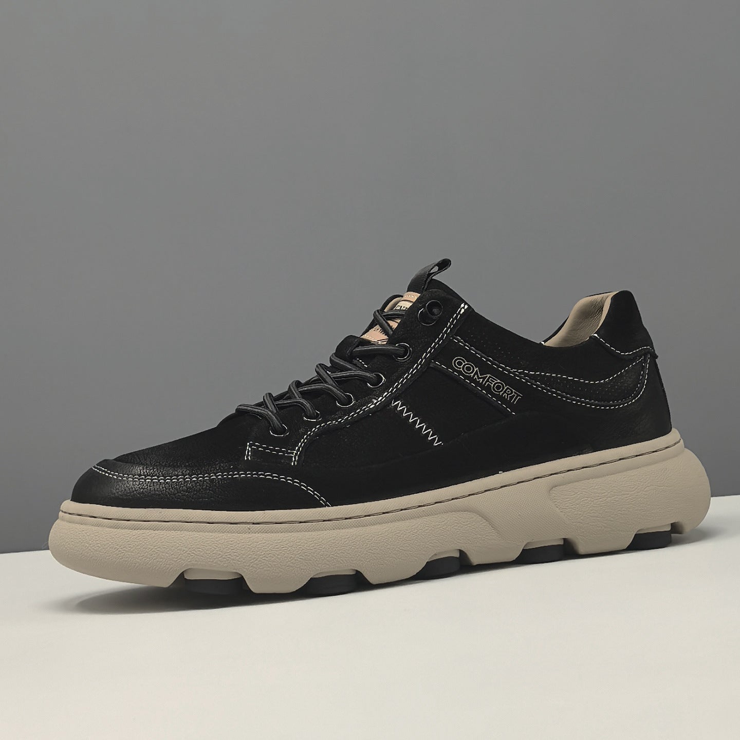 Men's Retro Quilted Leather Slip-on Casual Shoes-RAIIFY