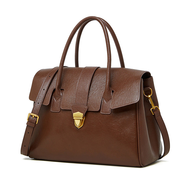 Women's Vintage Leather Shoulder Tote Satchel Purse-RAIIFY