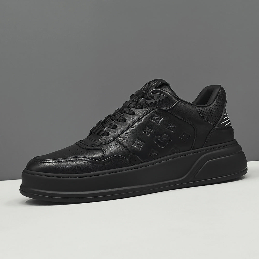 Men Fashion Beathable Leather Casual Court Sneakers-RAIIFY