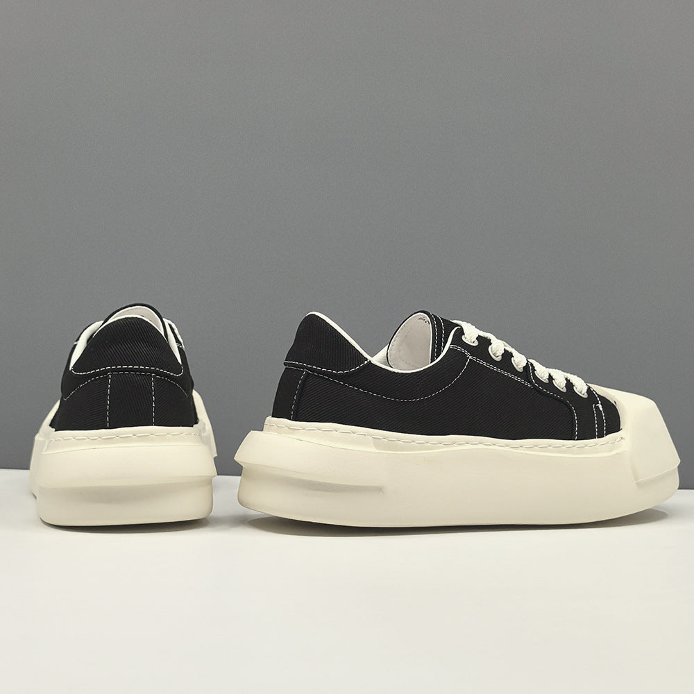 Men Minimalism Plain Canvas Flat Casual Shoes-RAIIFY