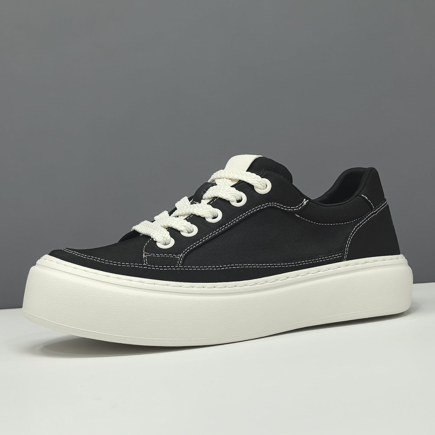 Men Breathable Ice Silk Fabric Platform Wedge Casual Shoes-RAIIFY